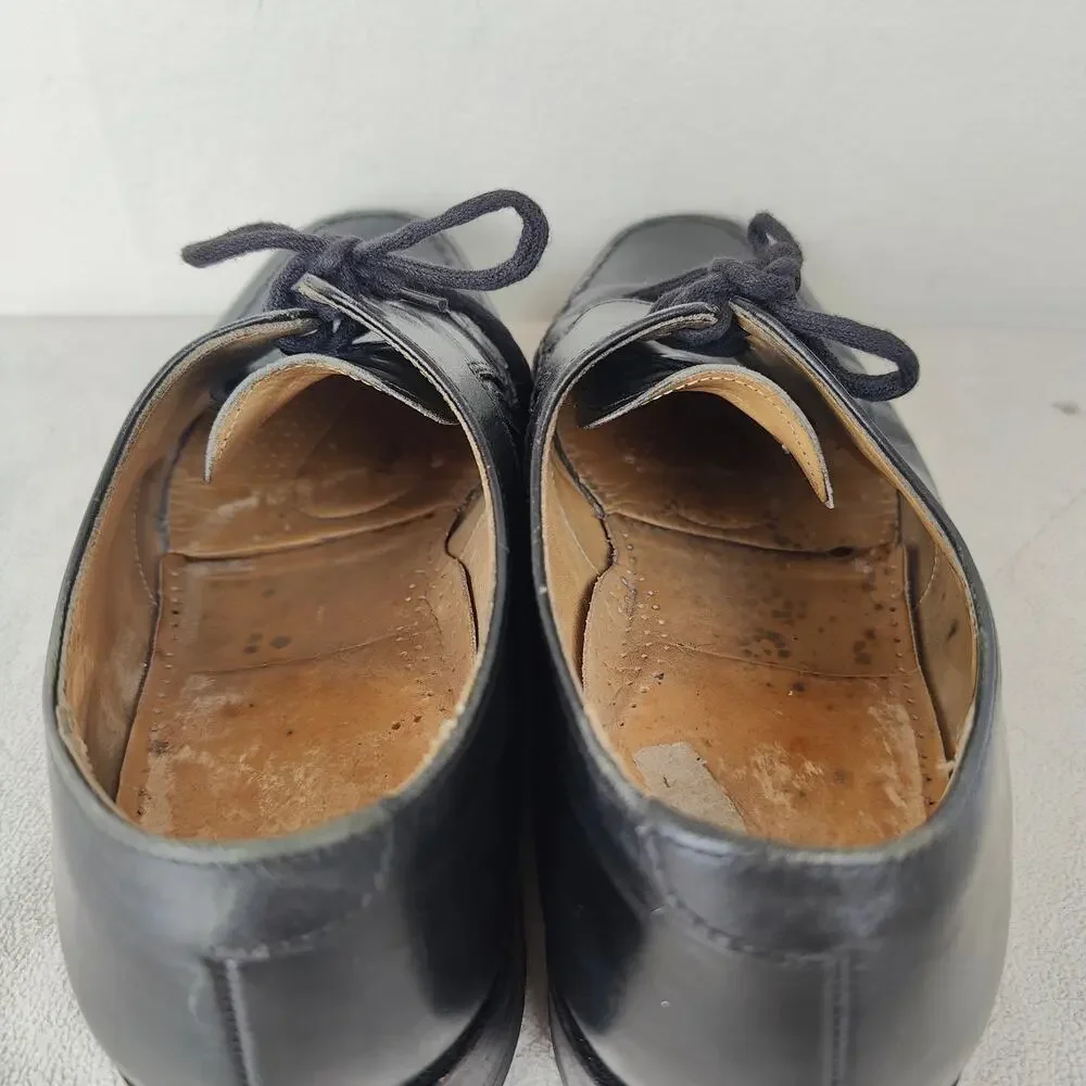 Loake Fontwell‎ U-Tip Oxford Shoes Mens UK 8 US 9 Black Leather Lace Up Formal